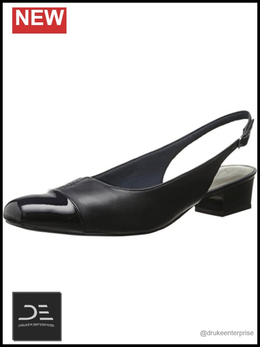 Trotters Leather Slingback Pumps - Cushioned Closed Toe Heels